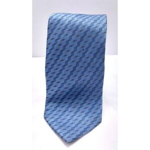 Dimoggio Mens‎ Necktie 100% SILK Handmade Tie Blue *READ